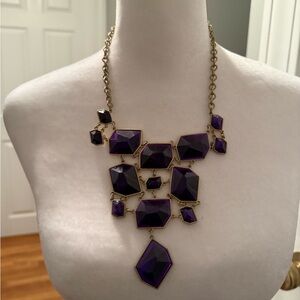 Chic Purple Geometric Necklace